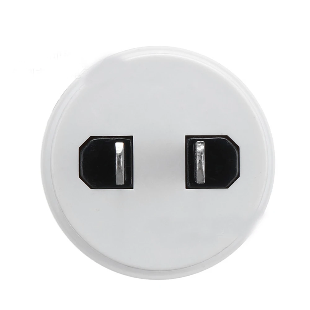 1pcs EU US Plug to E27 Lamp LED Bulbs Base America European Lamp Holder Converter Socket Adapter White