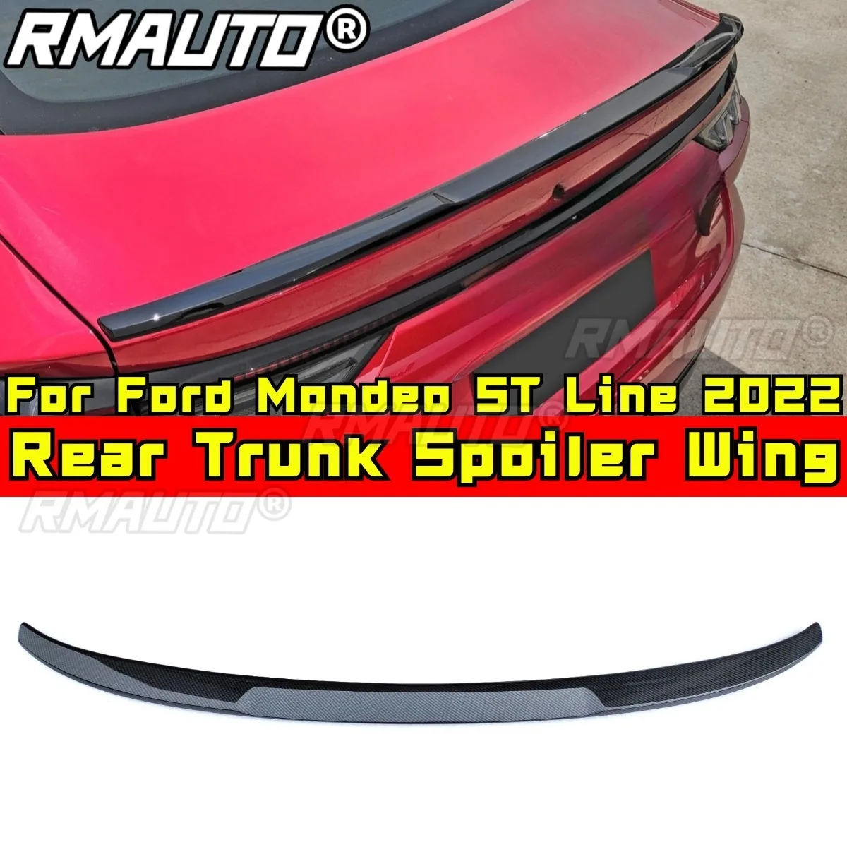 

Для Mondeo ST Line, задний спойлер автомобиля, внешняя часть для Ford Mondeo ST Line 2022, задний спойлер на крышу багажника, модификация, часть
