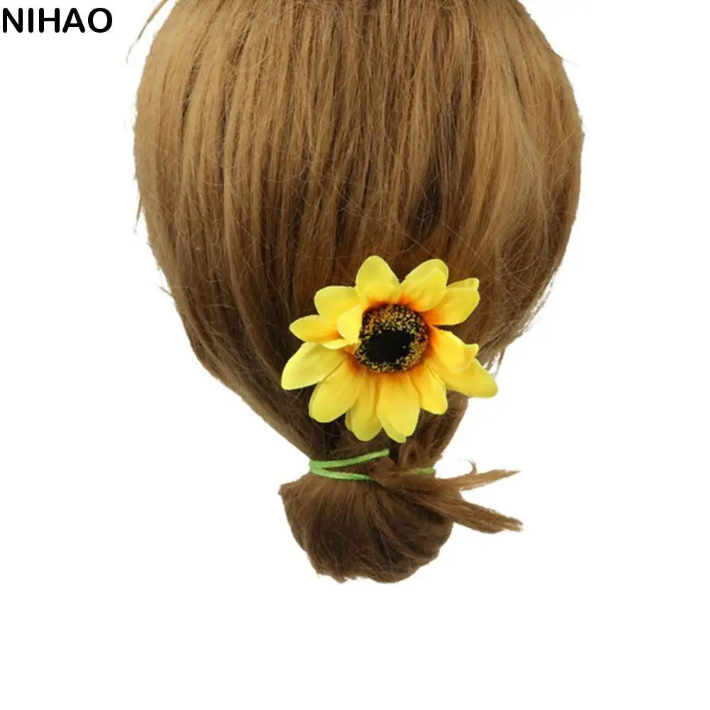 

Cloth Simulation Flower Hair Clip Korean Style Seaside Vacation Headwear Sunflower Hairpin Brooch Female Hair Accessories