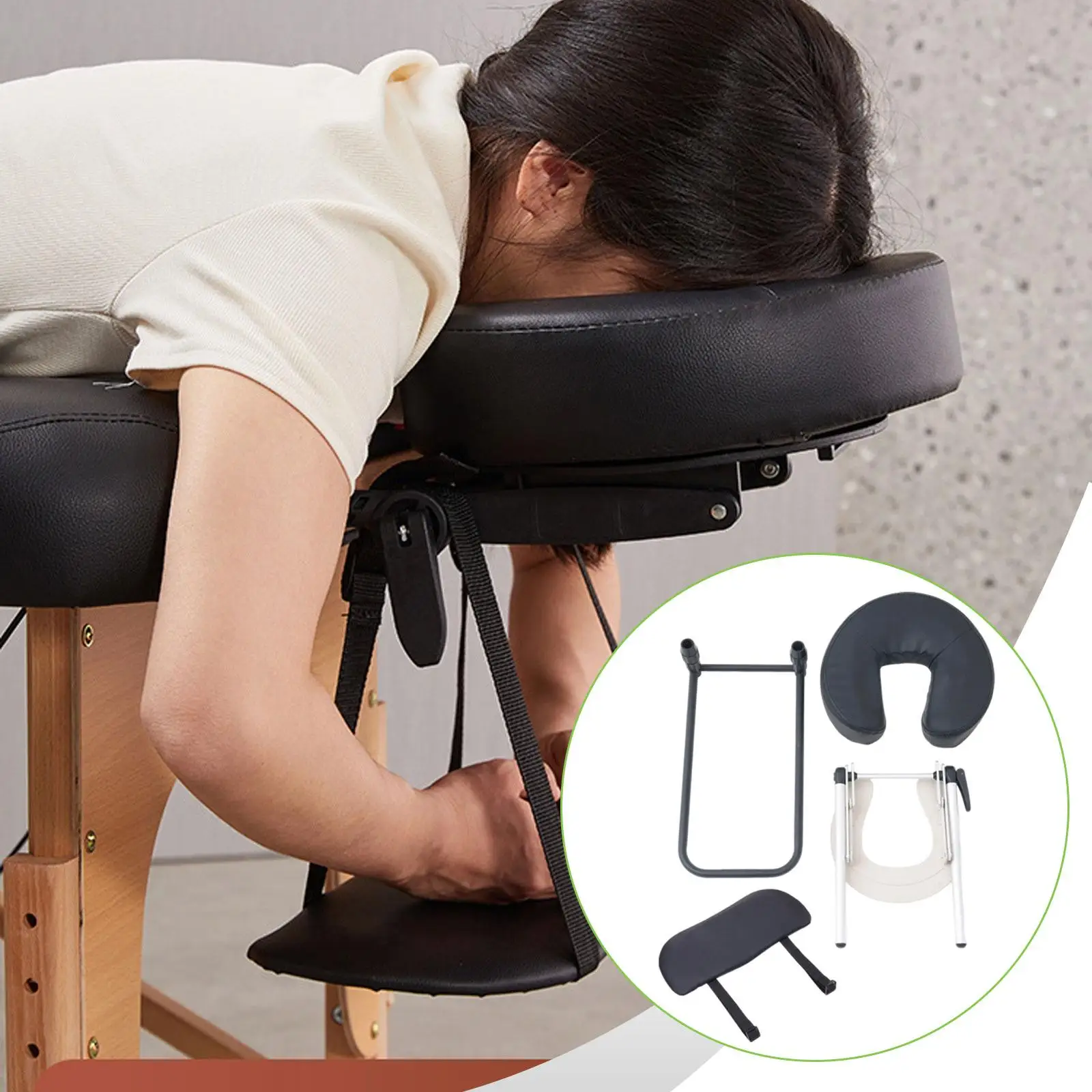 

Face Down Mattress Top Massage Kit after Eye Surgery Recovery Equipment Face Pillow Cradle Support Comfortable for Home Salon