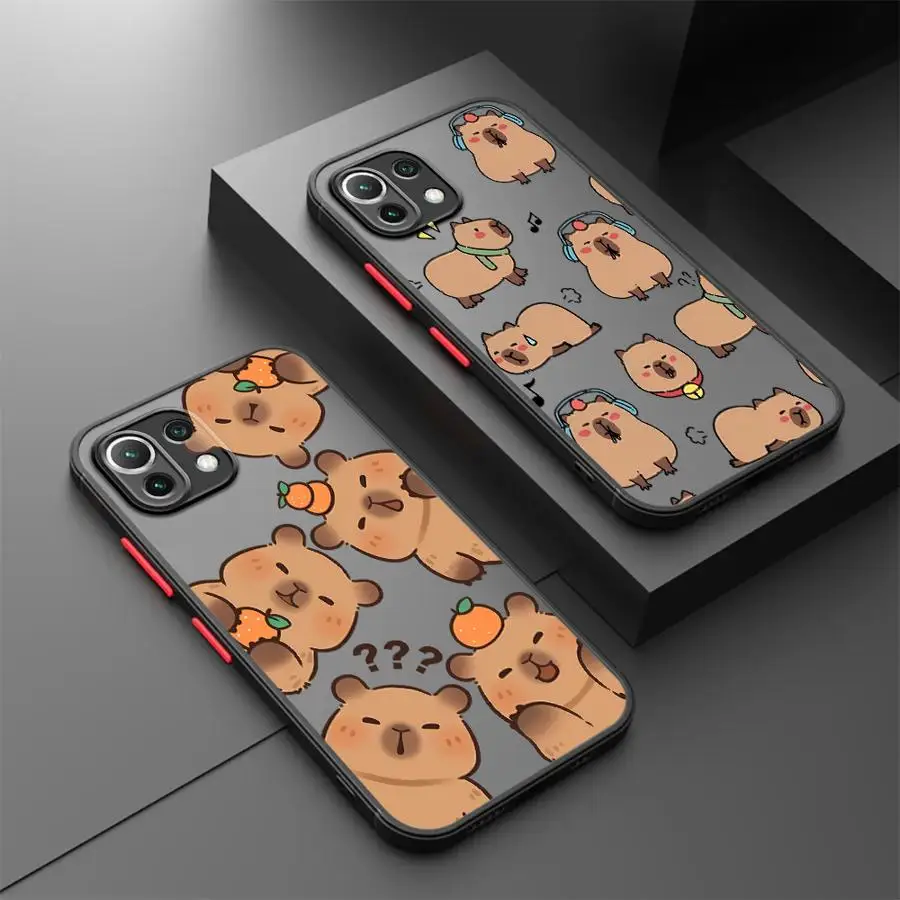 حافظة لهاتف Xiaomi Mi 12T 11T 14 13 Pro 12x 10T 13 11 Lite غطاء خلفي لطيف كابيبارا مضحك