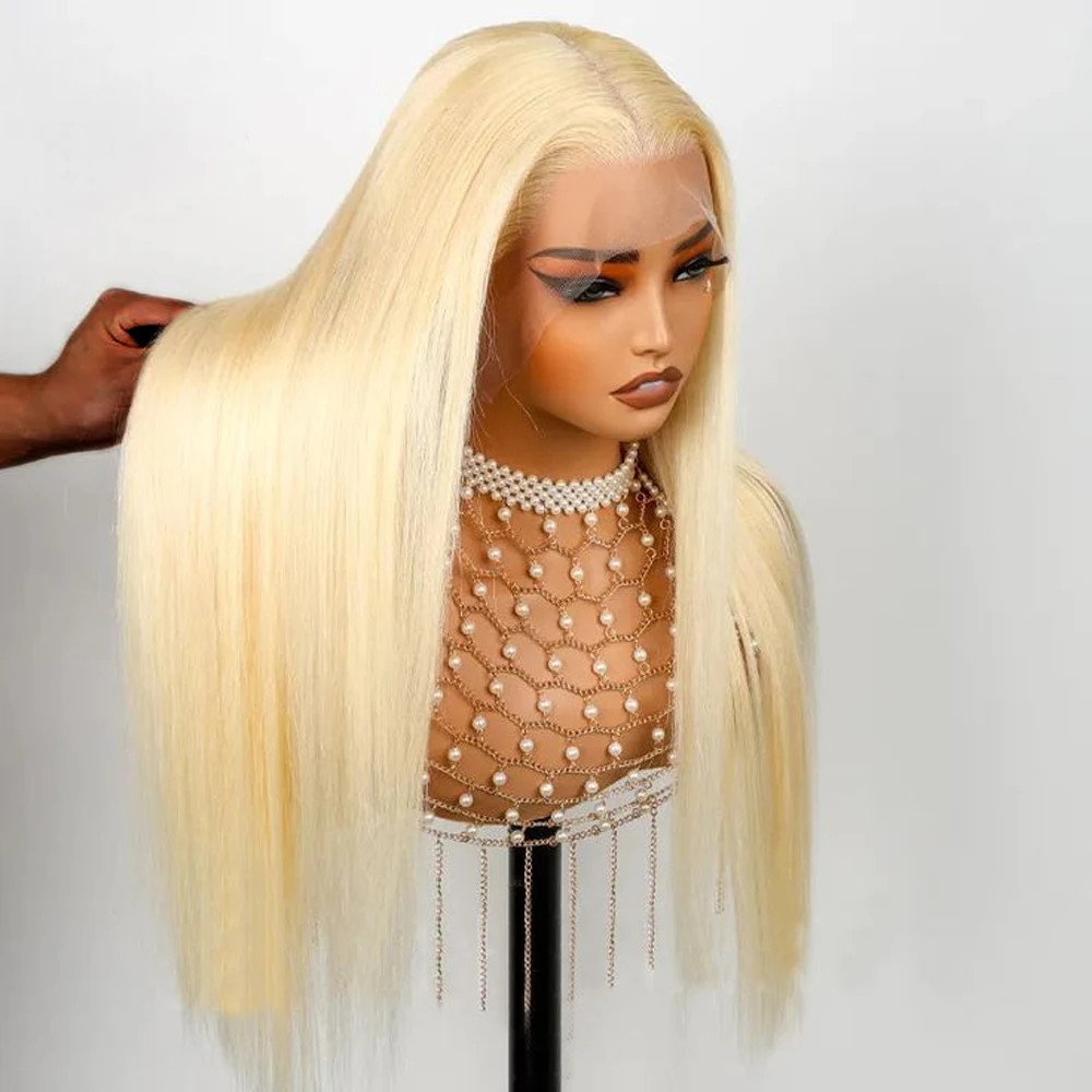 250% Dichtheid 13x6 HD Volledige Frontale Kant 613 Blonde Gekleurde Rechte Pruiken Kant Frontale Menselijk Haar Pruiken Lace Front Pruiken Voor Vrouwen