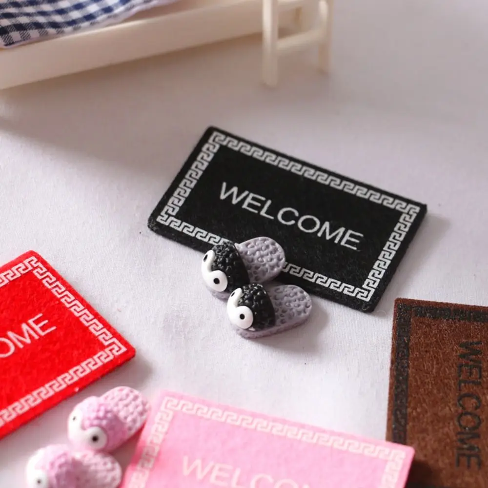 

4pcs Photo Prop Colorful 1:12 Dollhouse Mini Carpet Versatile Floor Rug Living Room Accessories