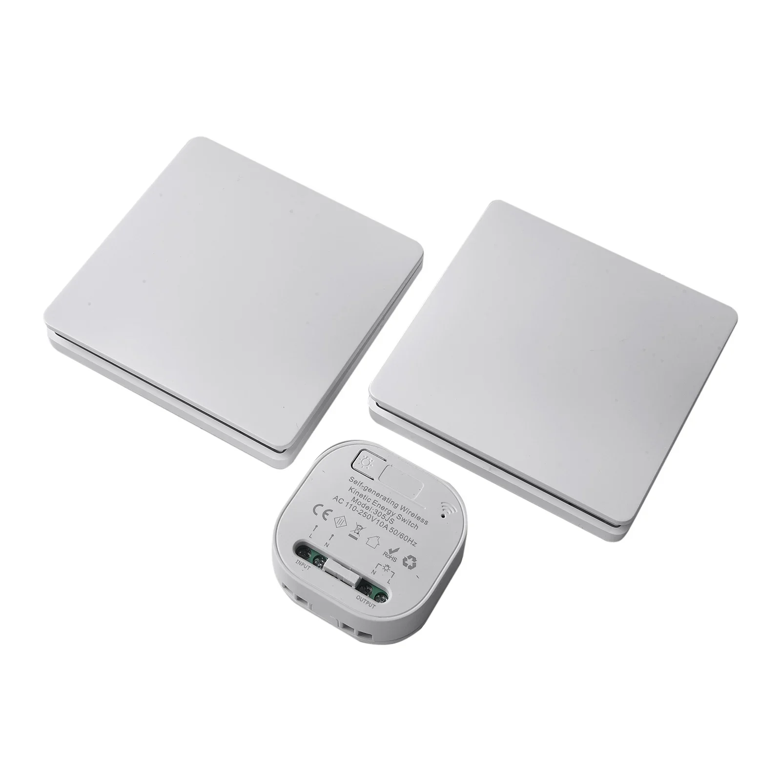 Wireless Light Switch Receiver Set Battery-Free Self-Powered Wall Control 433MHz RF Remote Switch Receiver For Home Lighting