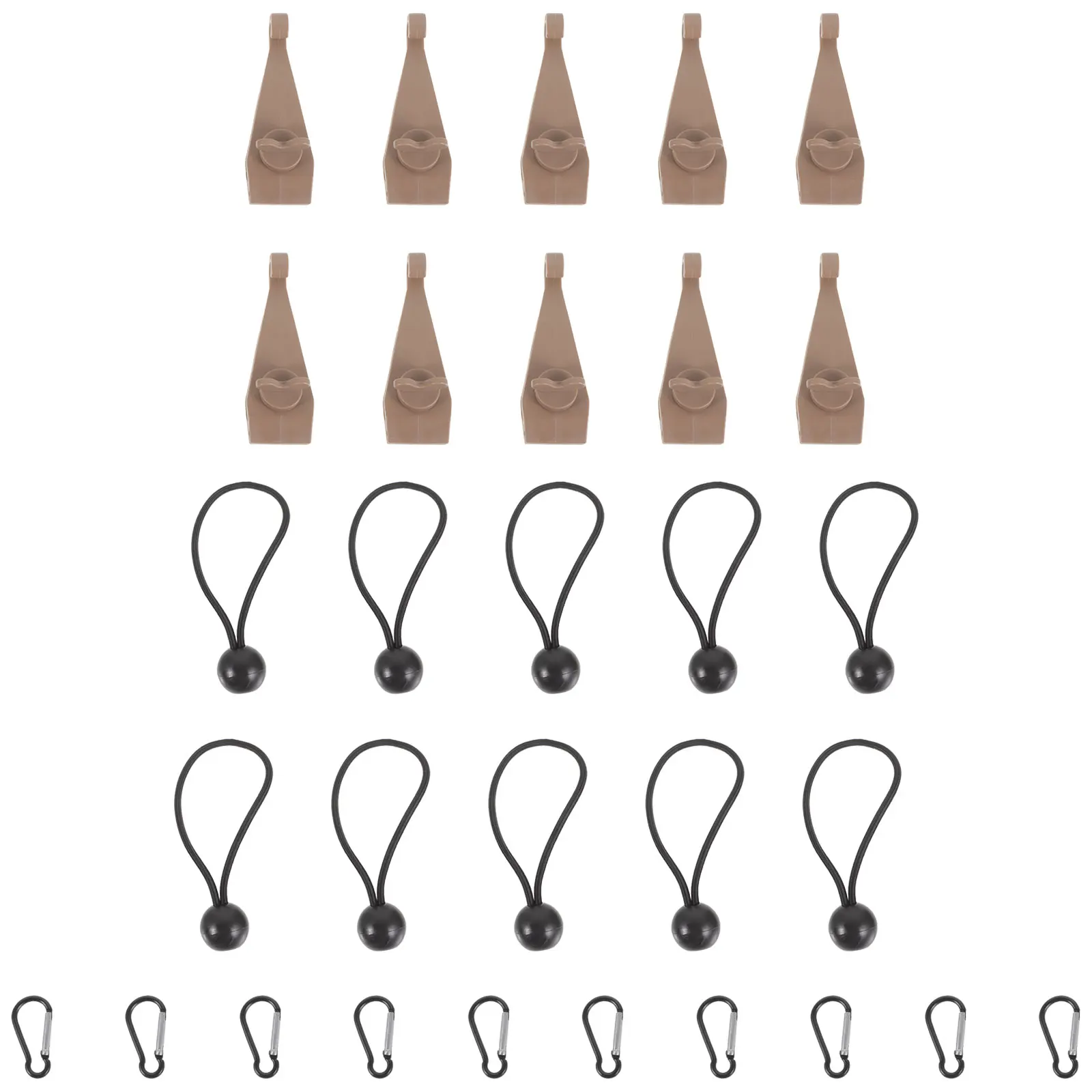 

1Set Tent Clips Heavy Duty Durable Stable Nylon Metal Tent Fixers Camping Tarp Clips Windproof Fasteners Clamps for Pool Cover