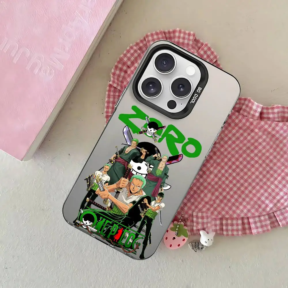 Roronoa Zoro Phone Case For IPhone 17 16 15 14 13 12 11 Pro Max Plus Color Shockproof Back Silver Cover