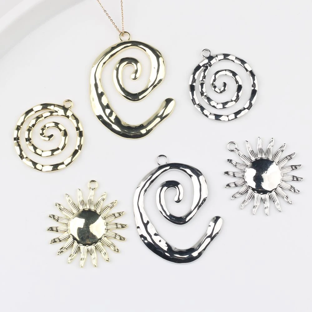 

6pcs Simple Fashion Geometry Shape Charms Pendant Earring Necklace Bracelet Jewelry Making Accessories DIY Handmade Ornaments