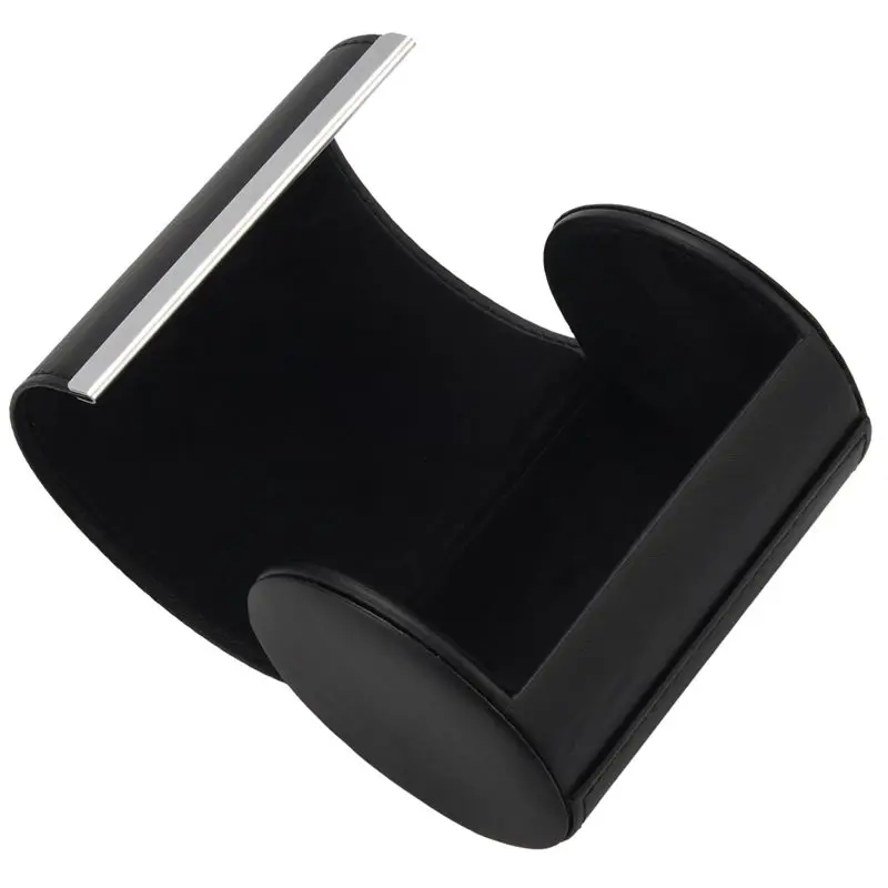 Hot kf-8X Black Necktie Neck Tie Storage Case Travel Gift Box Cylinder Shape