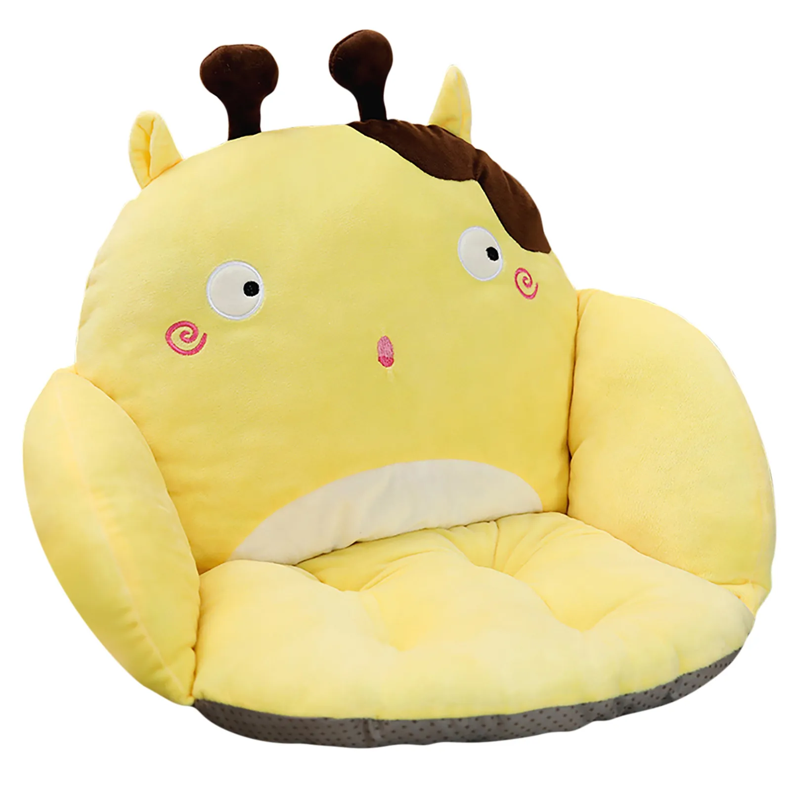 Winter Plush Warm Cushion Animal Half Surround Non-Slip Chair Cushion Soft Cartoon Cushion Backrest Dormitory Floor Cushion