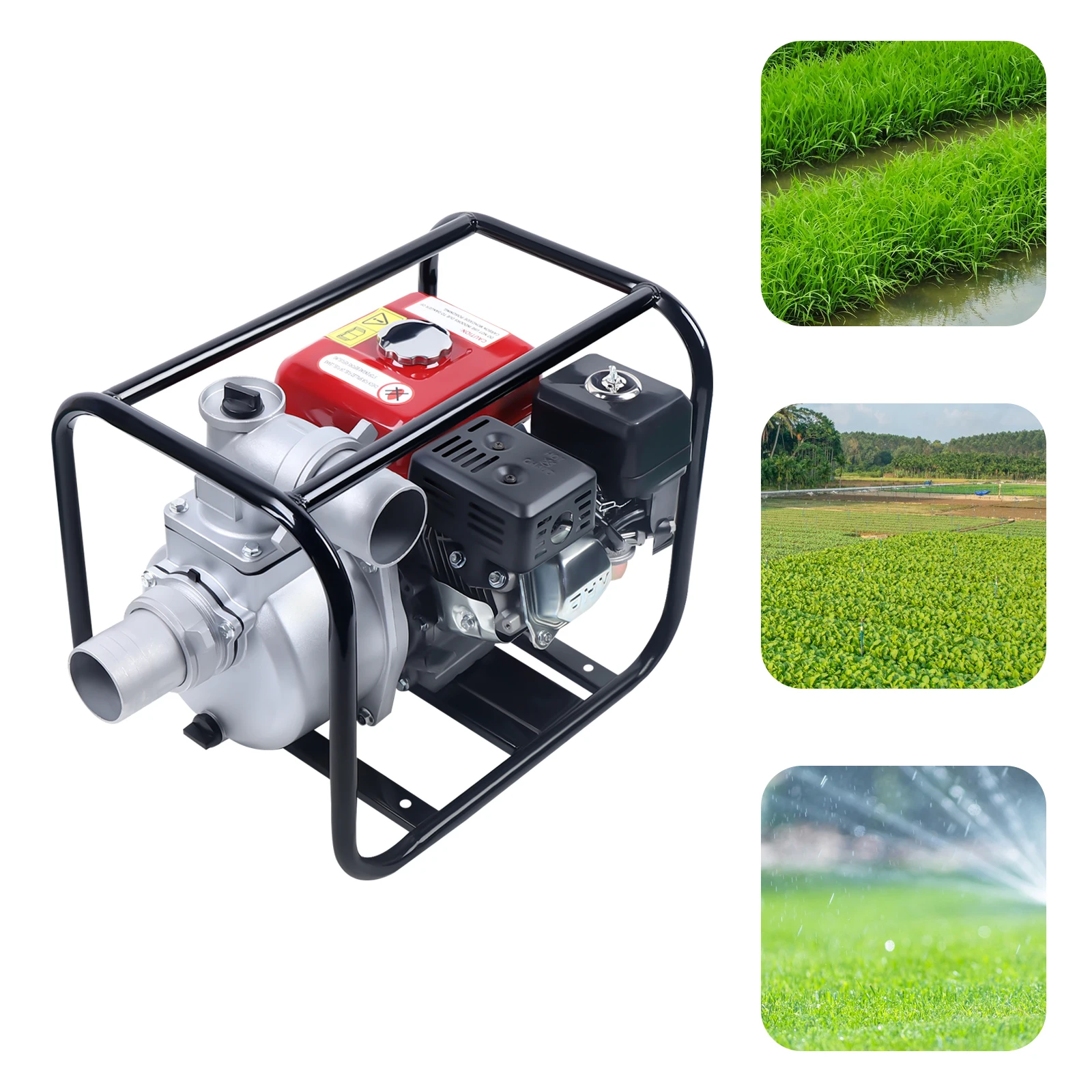 Irrigation Water Pump 7.5HP 196CC 4 Stroke Gasoline Pump 3 Inch Inlet Outlet 60m3/h Flow 91.86ft Lift for Agricultural Farm Drainage view 3