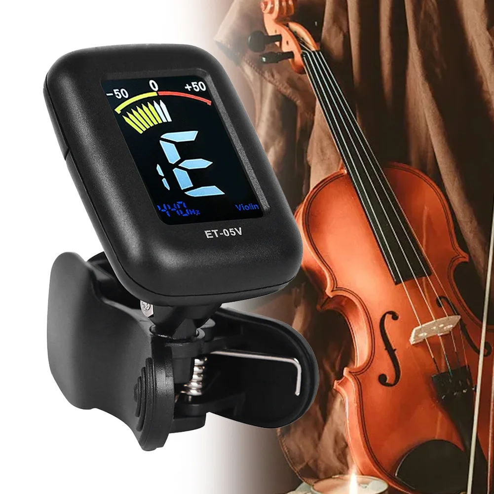 New Practical Violin Tuner Cello Tuner Viola Tuner Clip-on And Portable 3.2*4.6*4.5 Cm 360 Degree Rotating Design