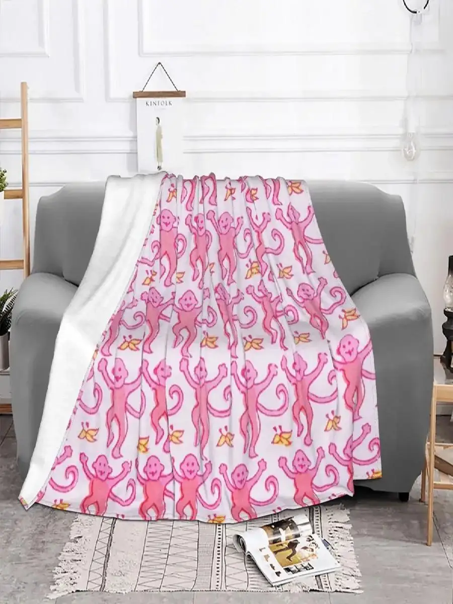 Super Soft Coral Fleece Throw Blanket Cute Pink Roller Rabbit Plush for Bedding Office Quilt  Perfect for AutumnWinter