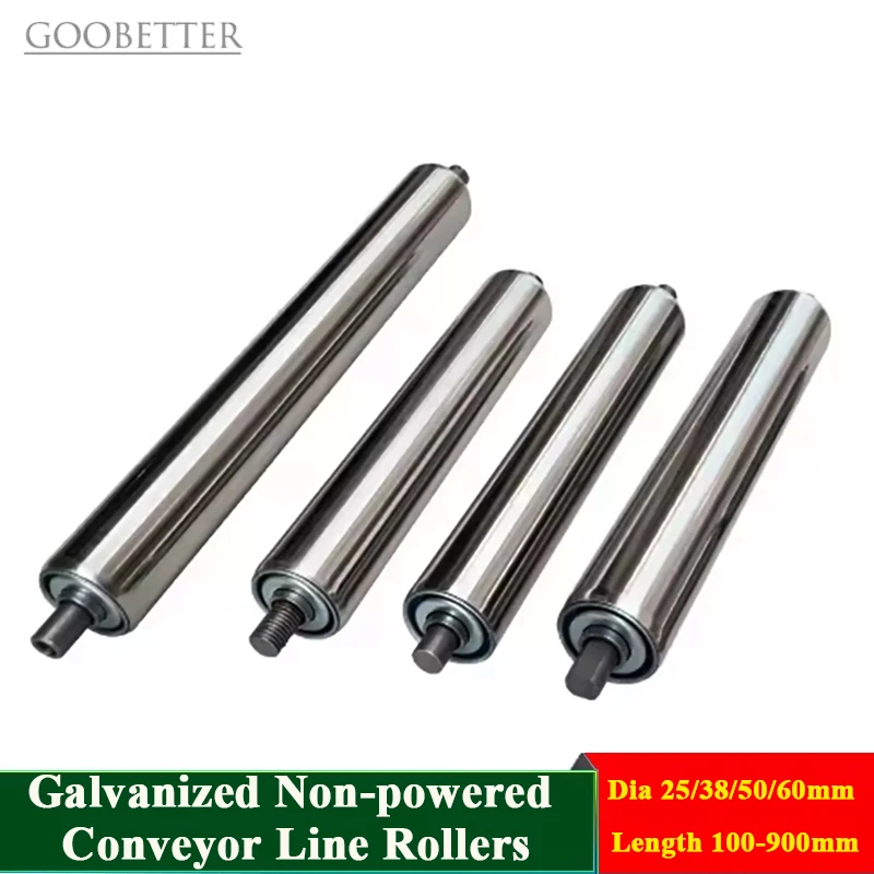 

Galvanized Non-powered Conveyor Line Rollers Diameter 25/38/50/60mm Length 100-900mm Conveyor Accessories
