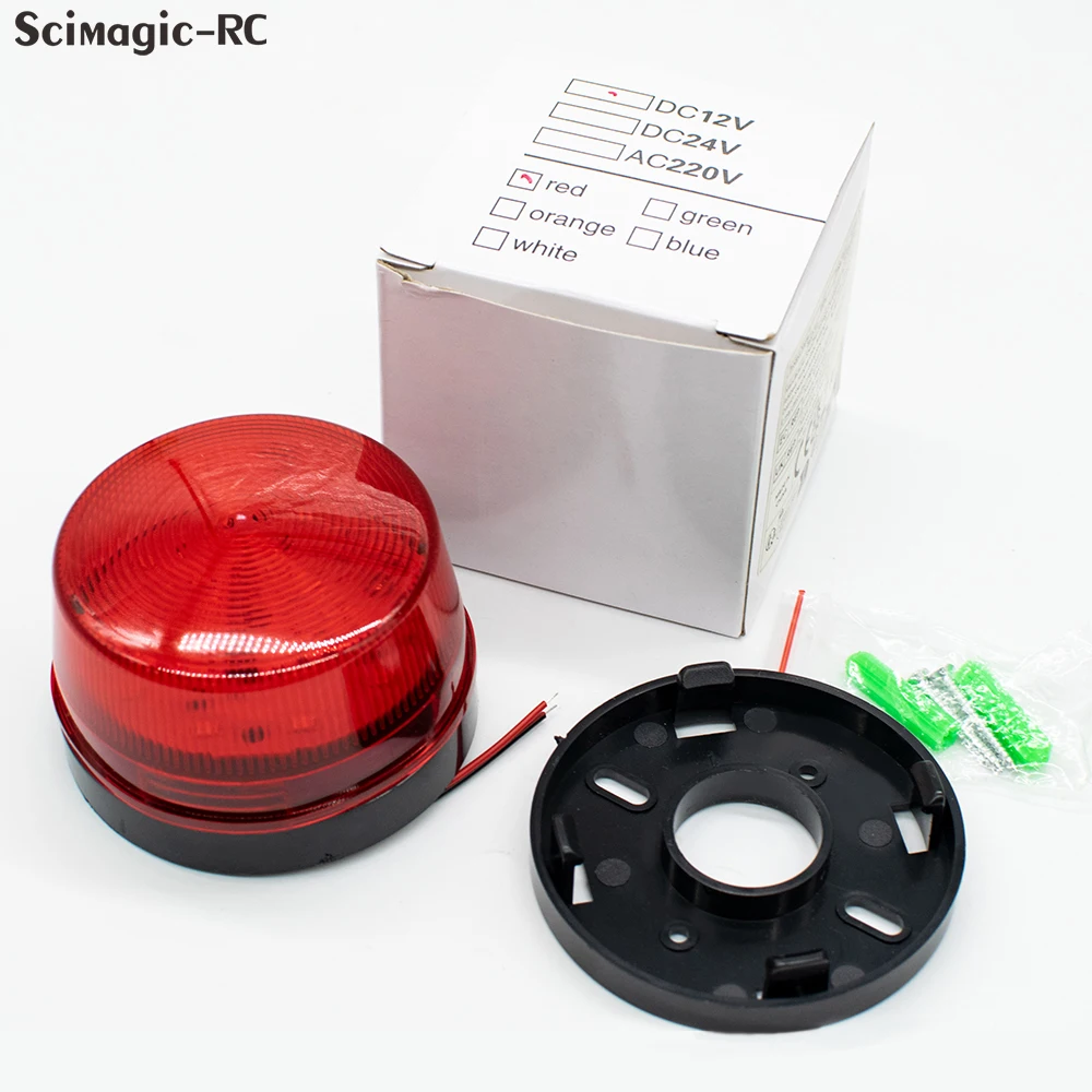 Signal Strobe Flashing Lamp DC 12V or 24V LED Gate Flashing Light Lamp Alarm Lamp for Swing Sliding Gate Opener Barrier Gate