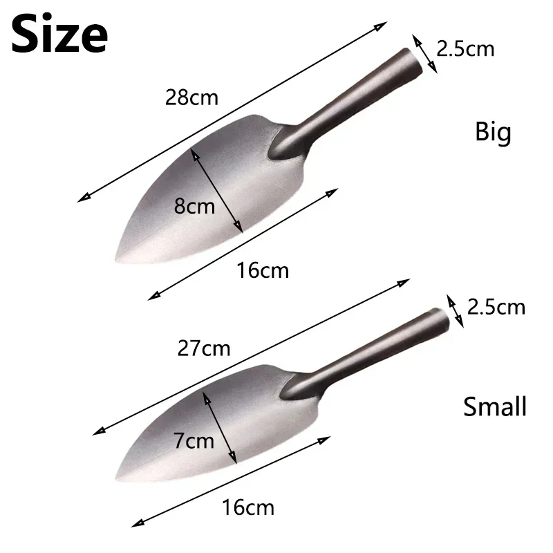 Imagem -06 - Salgueiro Folha pá Thickend Pequena pá Portátil Cavando Spade para Plantar Flor Solo Soltar Ferramentas de Jardinagem Doméstica Pcs