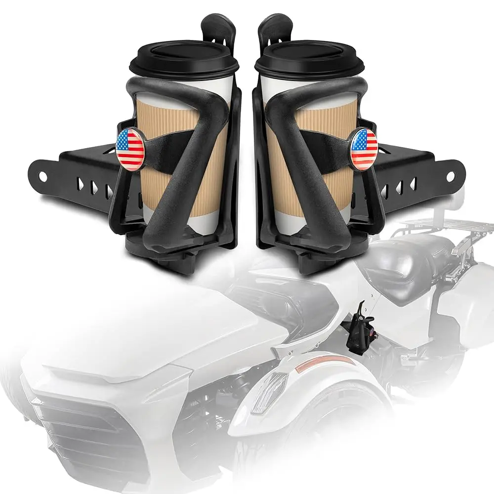 

Free Shipping 2pcs Drink Cup Holder , Left & Right Side Kit Adjustable Max 20oz Bottle Bracket Universal Fit