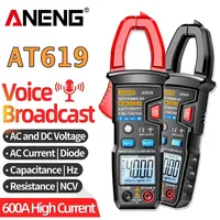 ANENG AT619 Clamp Meter Voice Broadcast AC Current Multimeter Ammeter Voltage Tester Car Amp Hz Capacitance NCV Ohm Tester Tools