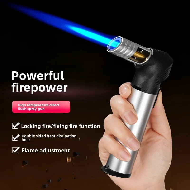 

Мощная газовая горелка-зажигалка с сильным струйным пламенем, бутановая, для улицы, барбекю, кухни, сварки, пайка, для прикуривания сигарет