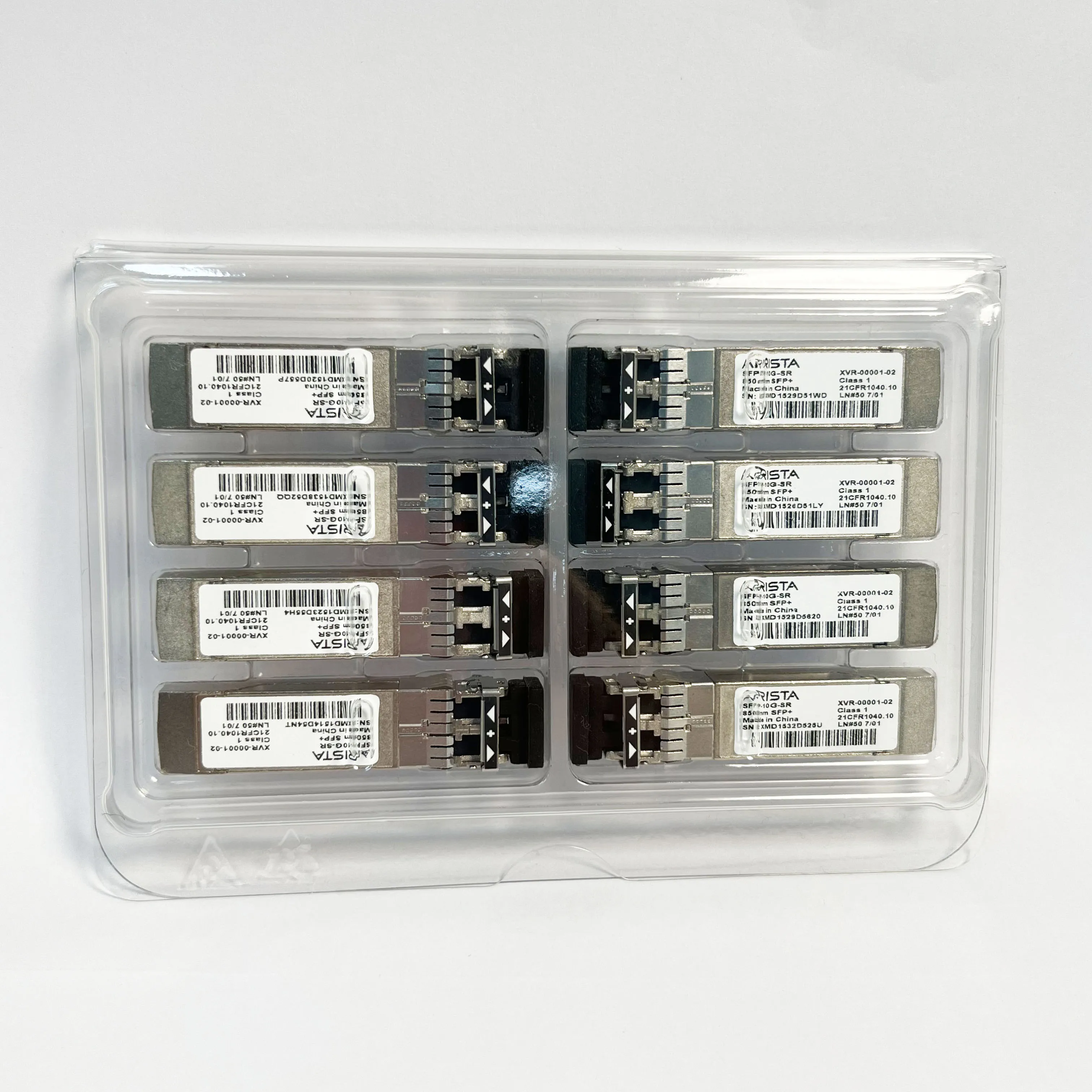 أريستا SFP-10G-SR 10GBASE-SR SFP + وحدة الإرسال والاستقبال الضوئية XVR-00001-02