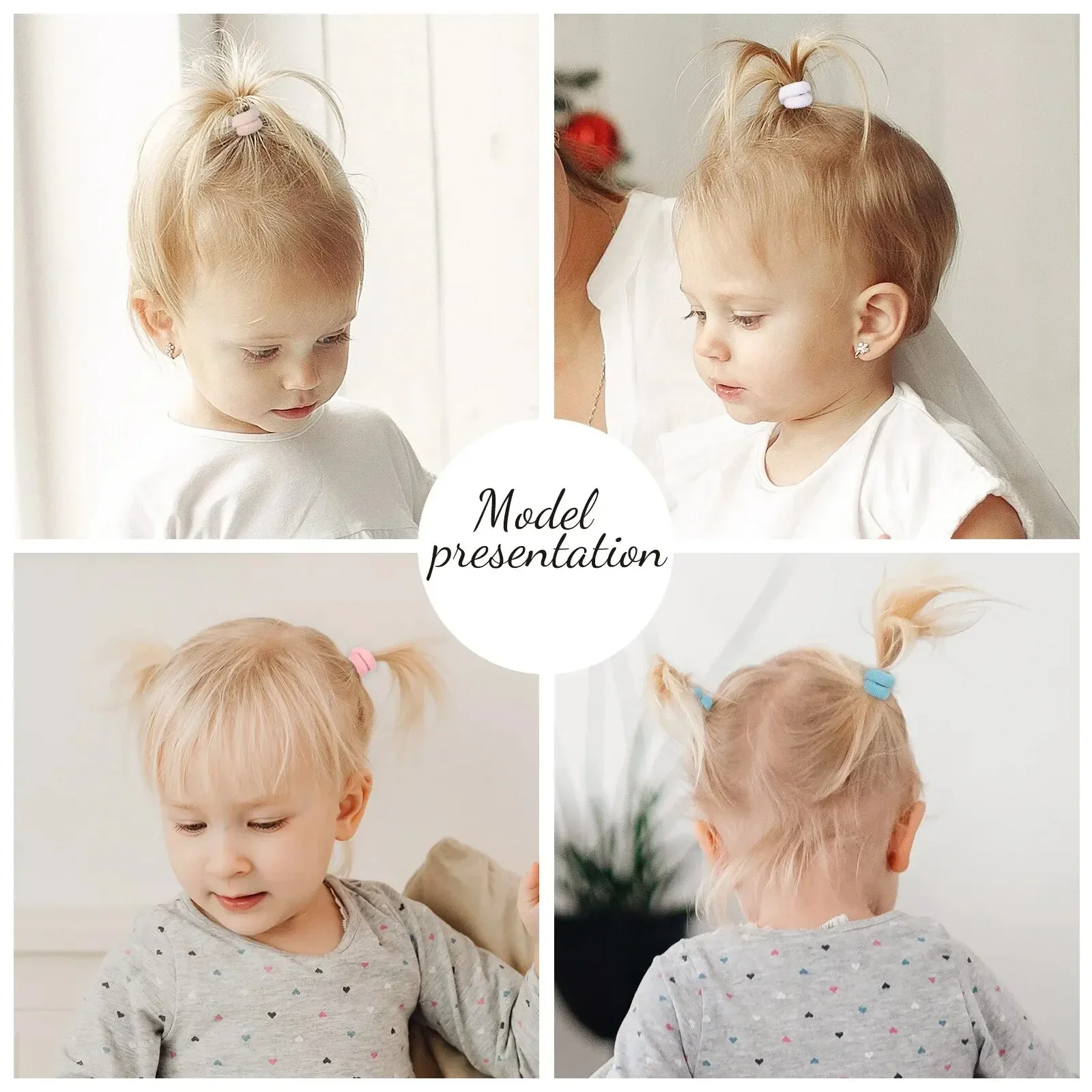 100/200/300pcs Girls Elastic Hair Bands Ponytail Hold Hair Tie Rubber Bands Scrunchie Hair Accessories Bands for Girls image 4