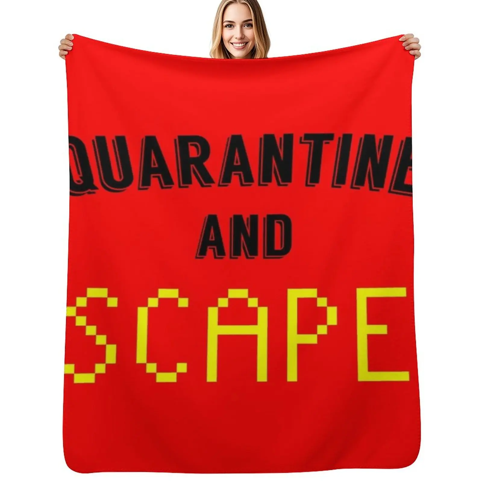 Quarantine And Scape Throw Blanket Flannels Multi-Purpose Cute Custom Soft Kid'S Blankets