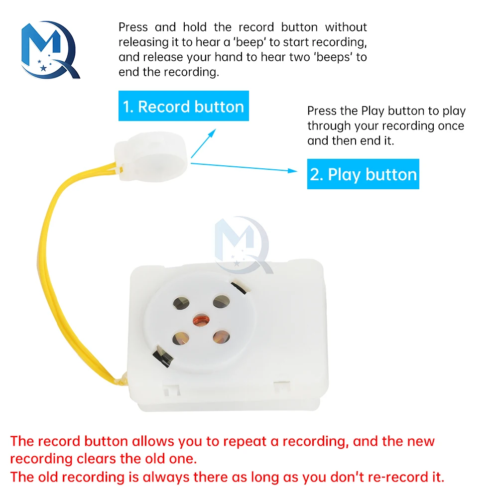 Toy Voice Message Recorder Voice Box Recordable Sound Module Voice Message Recorder Device Voice Recorder 40sec/5min Recorder