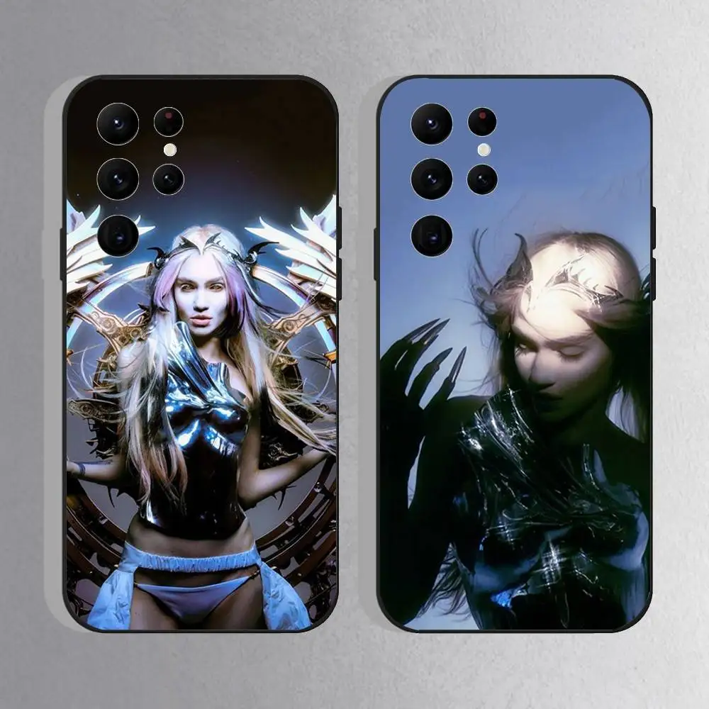 

G-Grimes Miss Anthropocene Phone Case For Samsung S25,S24 Ultra,S20,S30 plus,S22 Plus,S23,Ultra 5G Silicone Black Shell