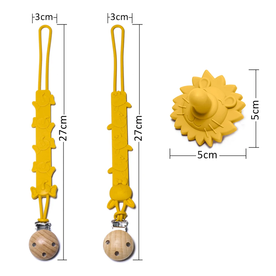 Pinzas de silicona para chupete de bebé, 1 piezas, elefante, Clip para pezón, soporte para chupete, mordedor, juguete, cadena para chupete,