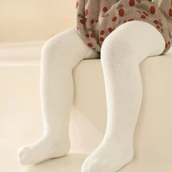 2022 Baby Autumn Winter Tights Hot Baby Toddler Kid Girl Ribbed Stockings Cotton Warm Pantyhose Solid Candy Color Tight