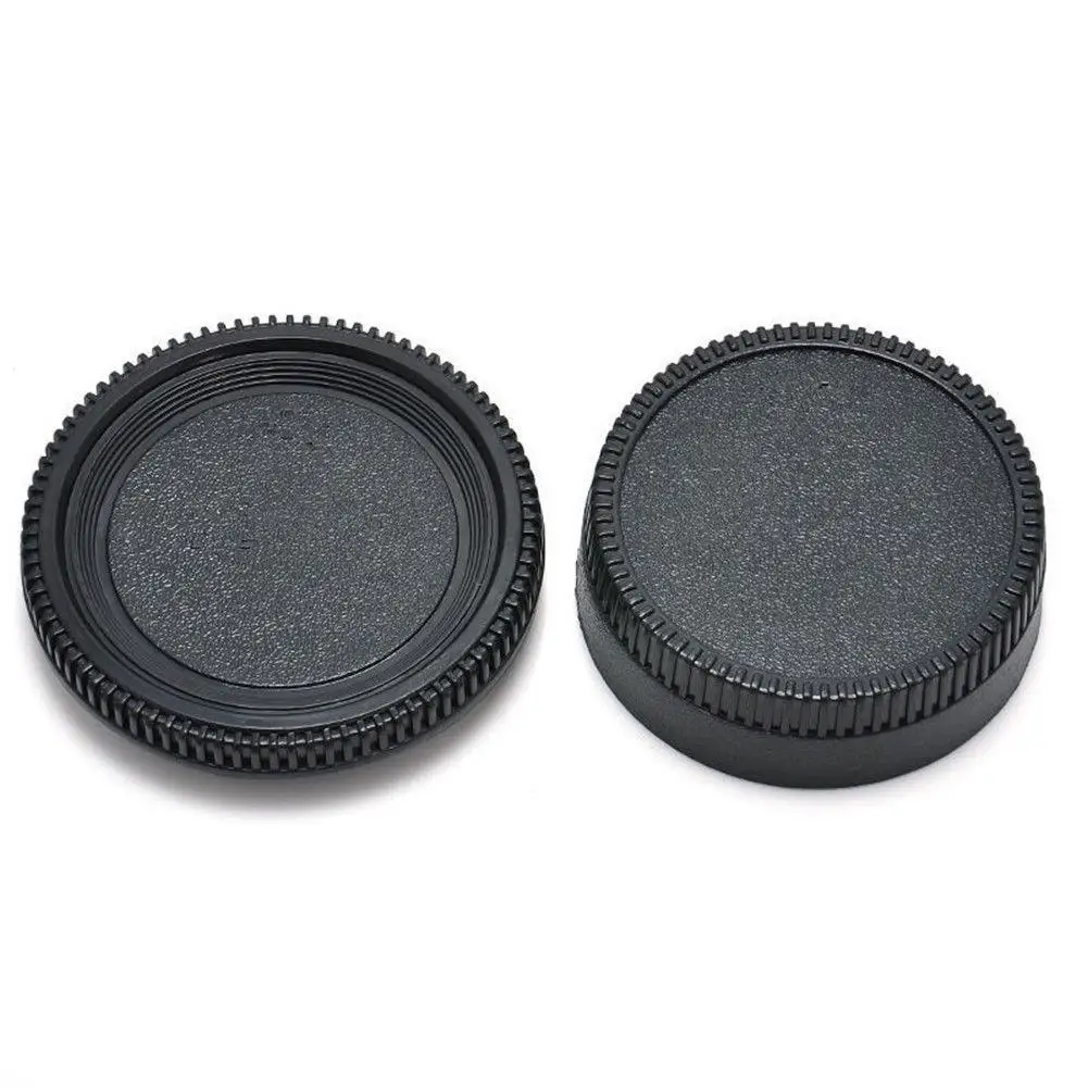 Camera Rear Lens Cap and Front Body Cap Set for Nikon D810 D750 D5600 DSLR Camera Protection Cover Black