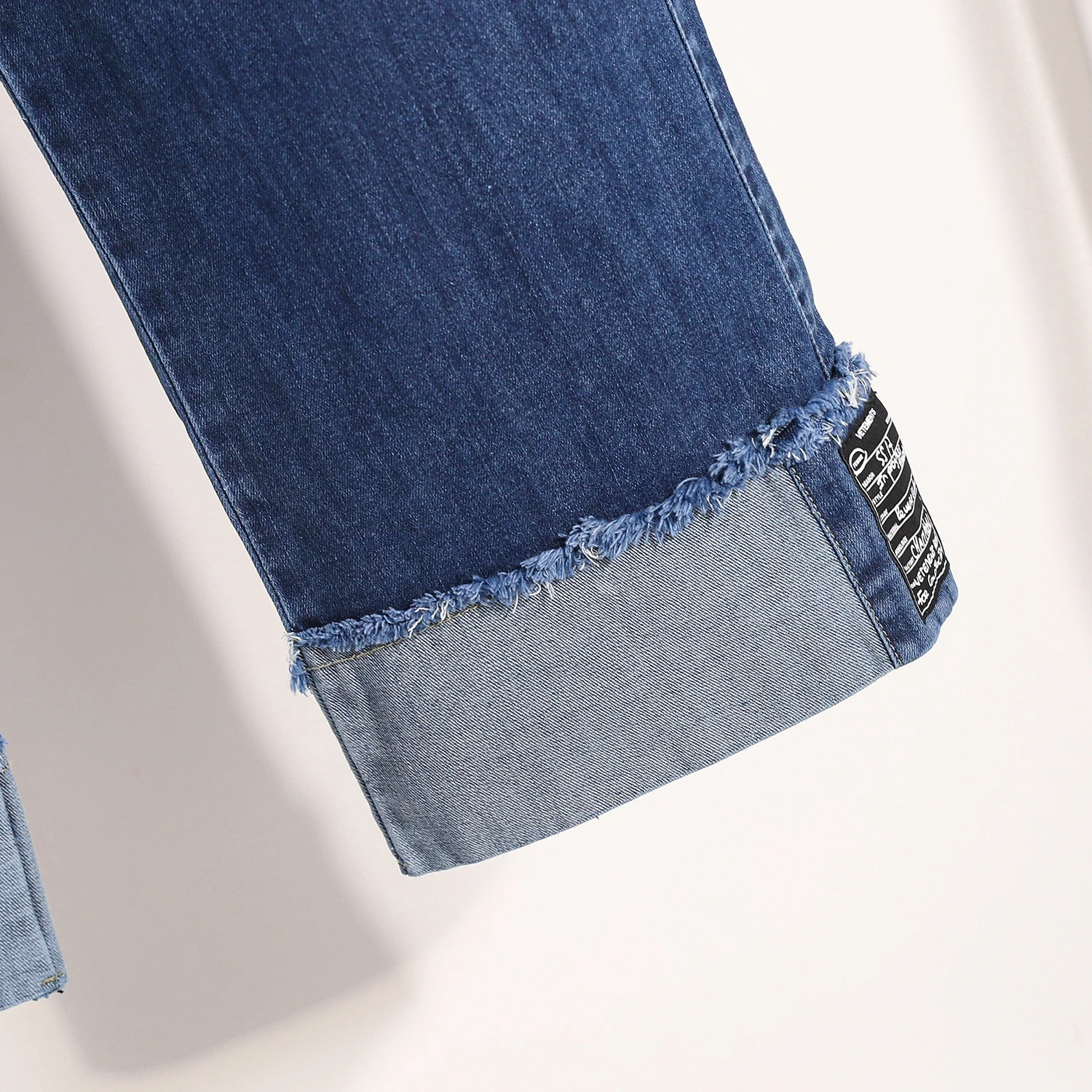Jeans a gamba larga a vita alta taglie forti Vestibilità ampia Dimagrante Elastico Lunghezza pavimento Pantaloni lunghi blu Faionable Denim da donna
