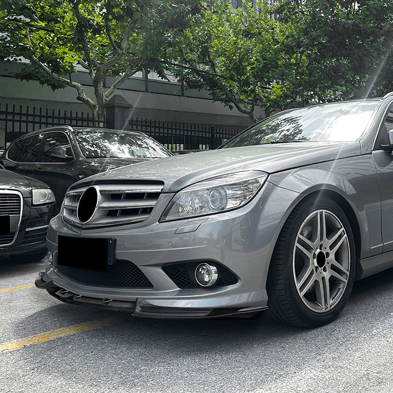 

Front Bumper Lip Spoiler For Mercedes Benz C Class W204 Pre-Facelift 2008-2010 AMG Line Diffuser Auto Parts Accessories