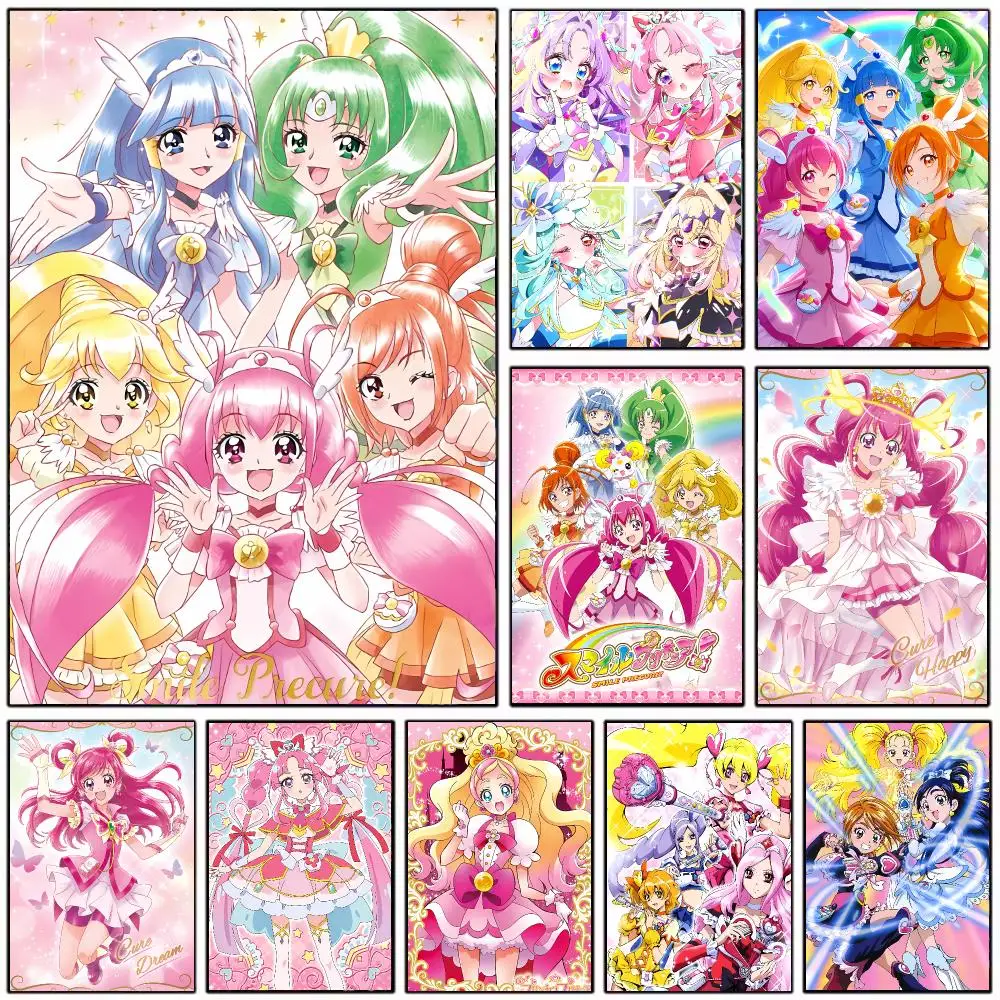 Radiant Sparkling P-Pretty Cure Christmas Girls Poster Modern Home Decoration Interior Design & Contemporary Wall Art Collection