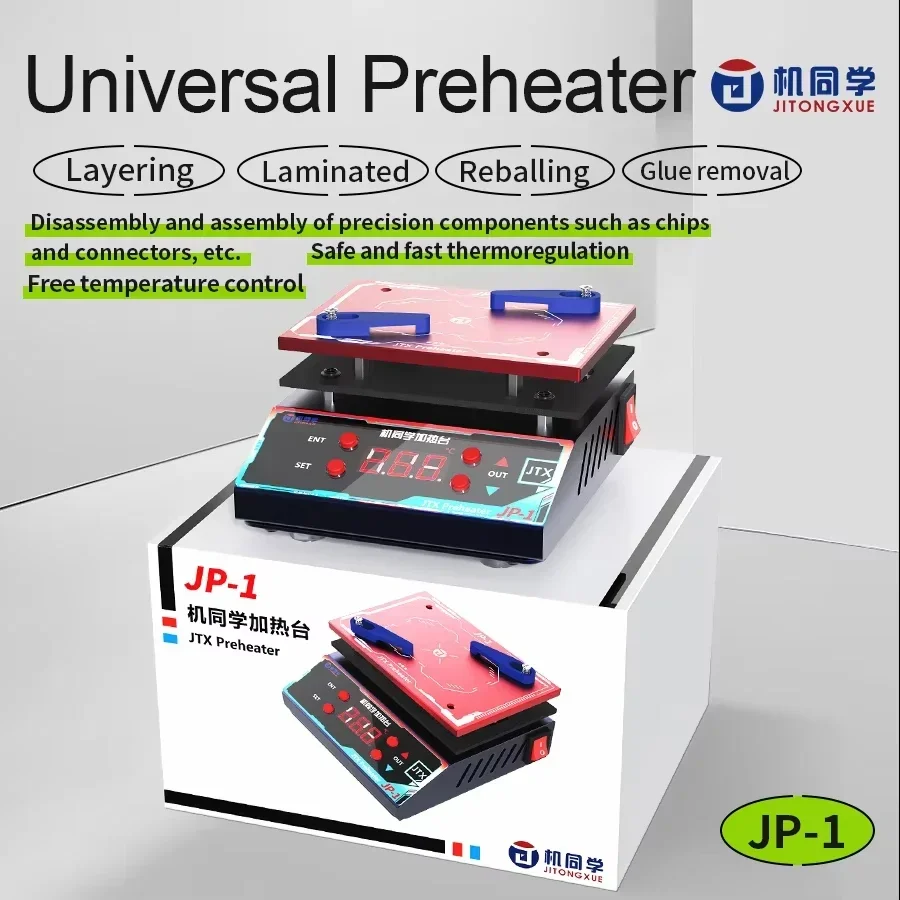 JTX JP-1 Uniwersalna termostatyczna platforma do podgrzewania warstwowego dla iPhone X-16 Pro Max Android PCB Warstwowe narzędzie do czyszczenia kleju — zdjęcie 7