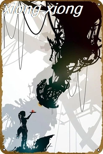 

Портальный постер с играми, металлическая жестяная вывеска, настенное искусство, знак фермерского дома, декор на день рождения