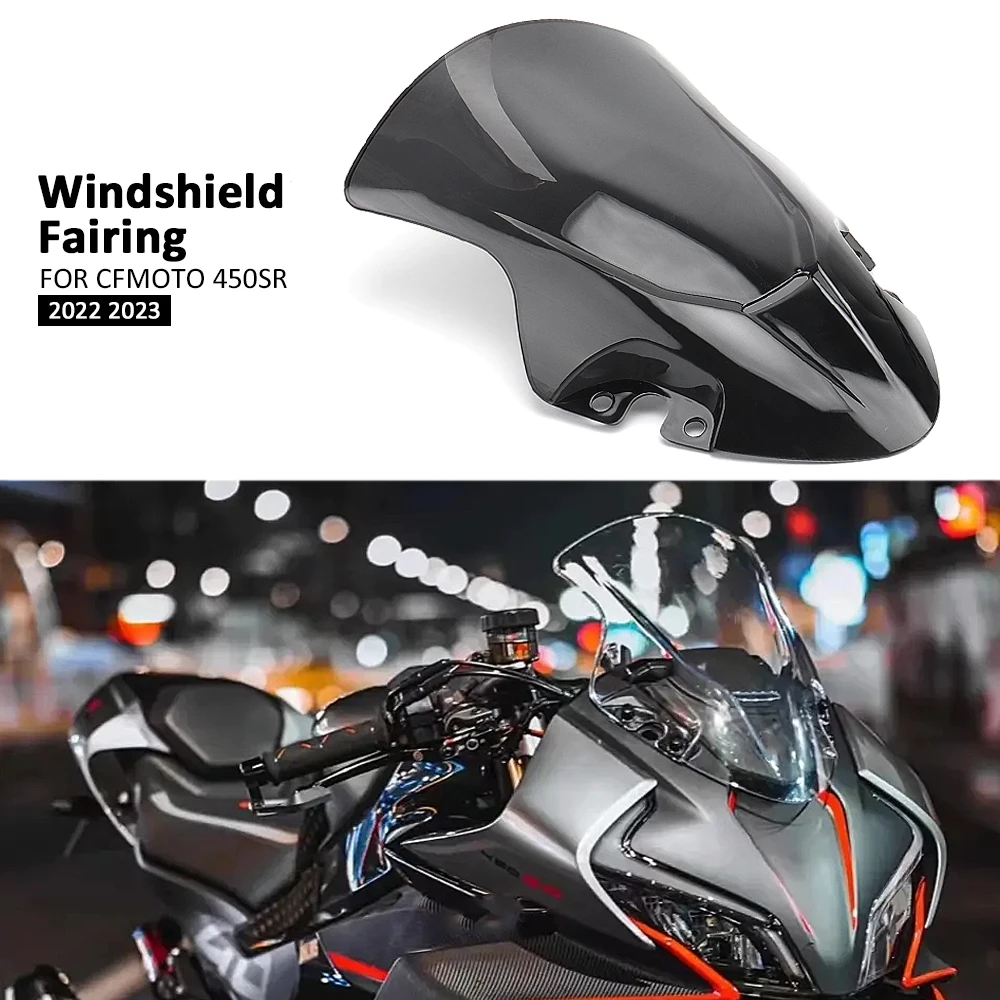 

Motorcycle Windscreen For CFMOTO 450SR 450sr 450 SR 2022 2023 Wind Screen Deflectors Windshield Transparent/Black/Smoke