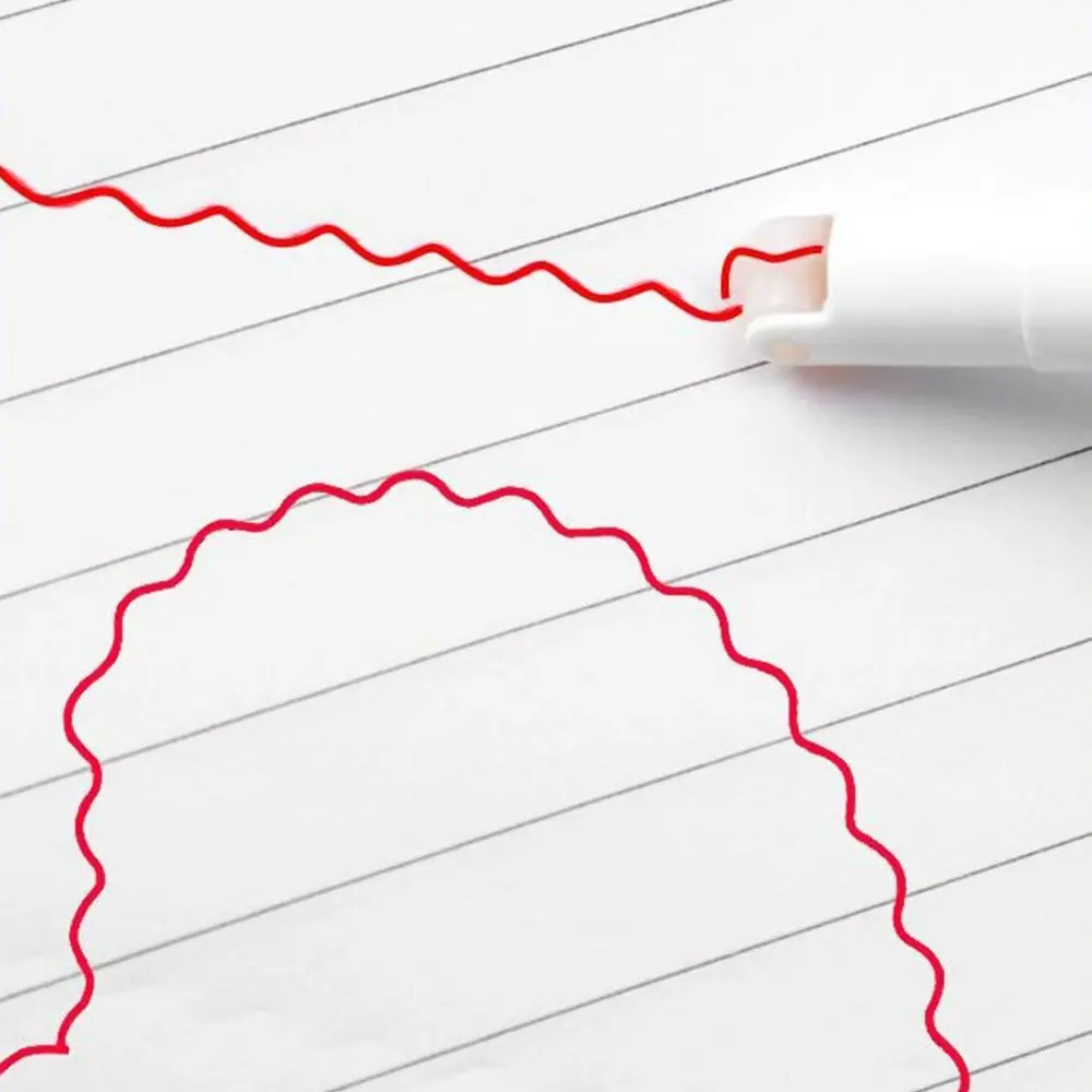 Kawaii highlihter curva canetas marcador decoração caneta bonito papelaria padrão esboço flor esboço caneta gel