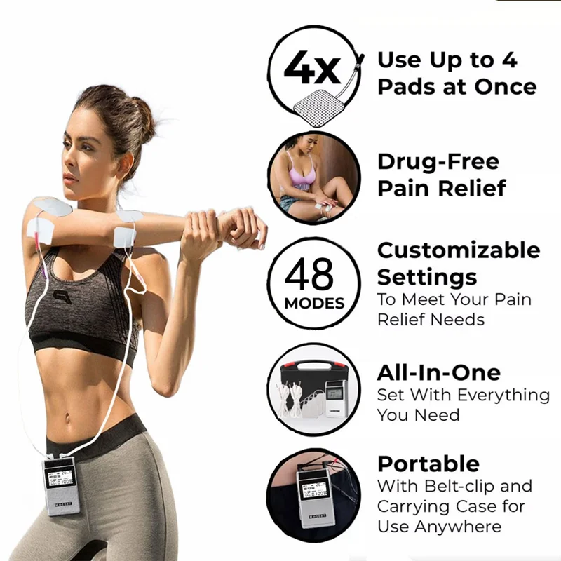 

ABUU-Professional Electric Muscle Stimulation Massager Pad With 48 Adjustable Modes For Total Body Relaxation