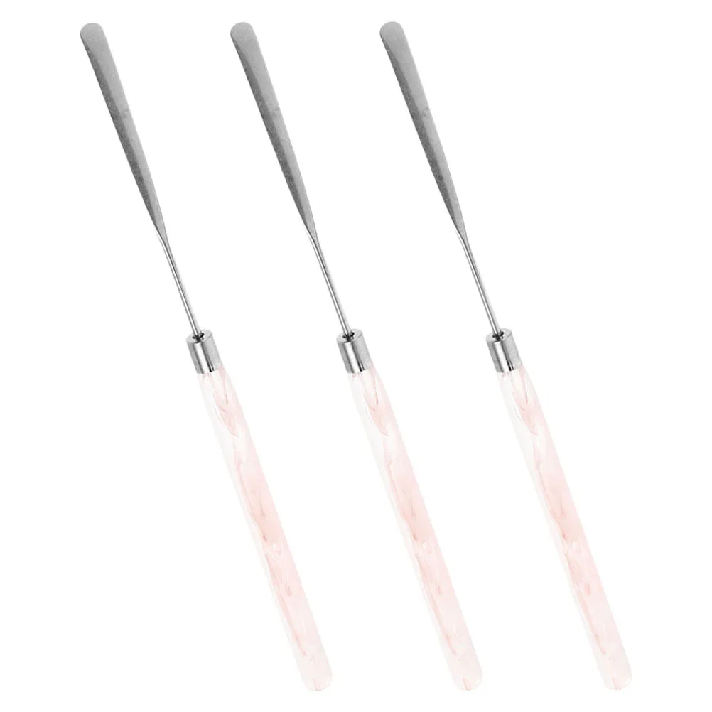 

Nail Art Tool Glue Stick Spatula Facial Tools Stirring Rod Stainless Steel Artist for Pigments