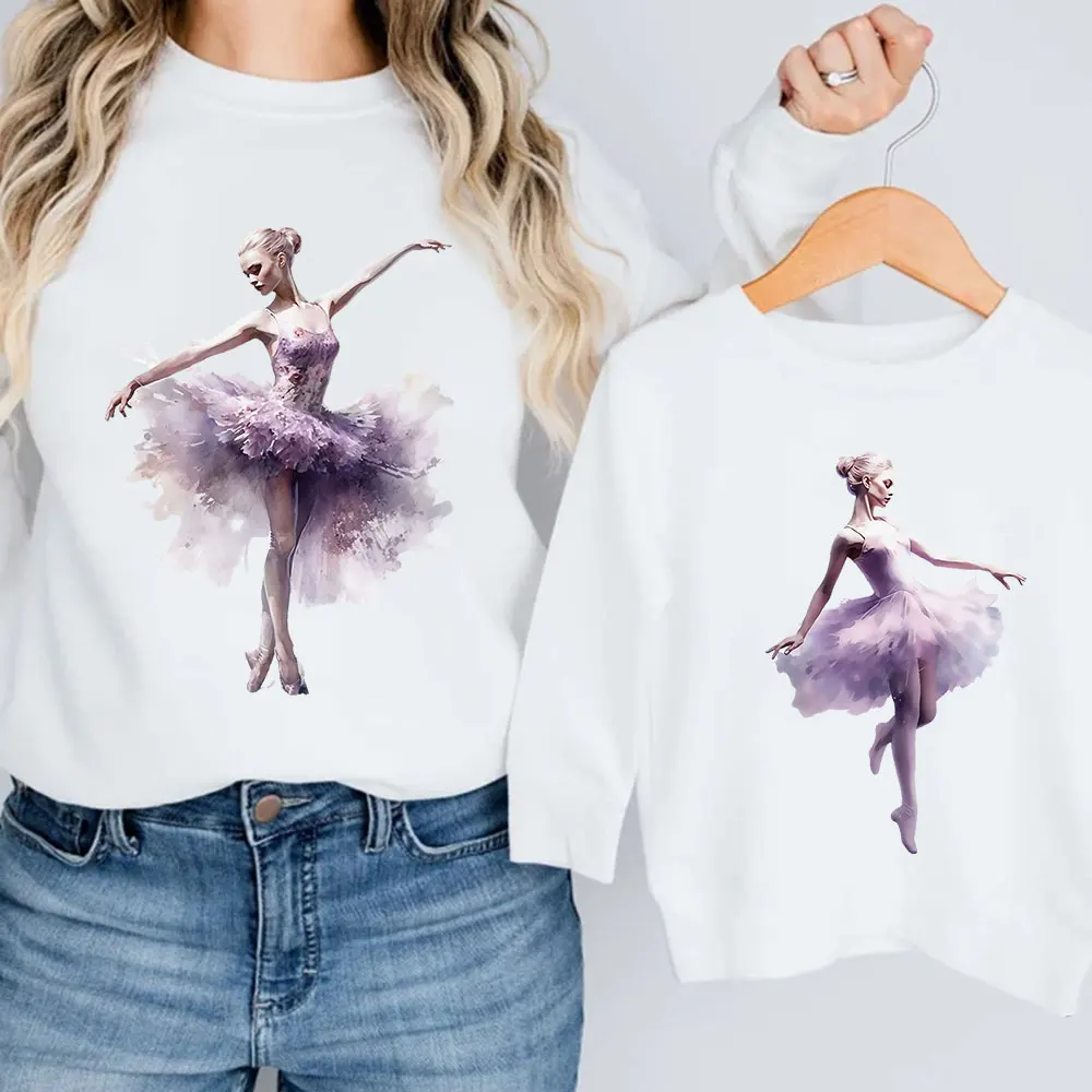 

New Arrival Women'S T-Shirts Ballet Dance Graphic Print Custom Dance Team Clothing Fashion T-Shirts Femme Summer O-Neck Tops