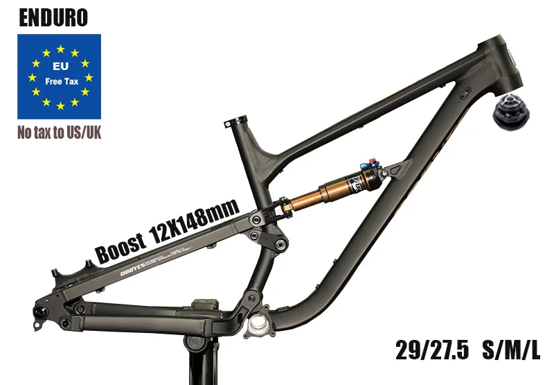 

Full Suspension Aluminum Frame for Bike, Soft Tail, 29/27.5 er, DH, XC, AM, MTB Boost, 148mm, 4 Links, DPD