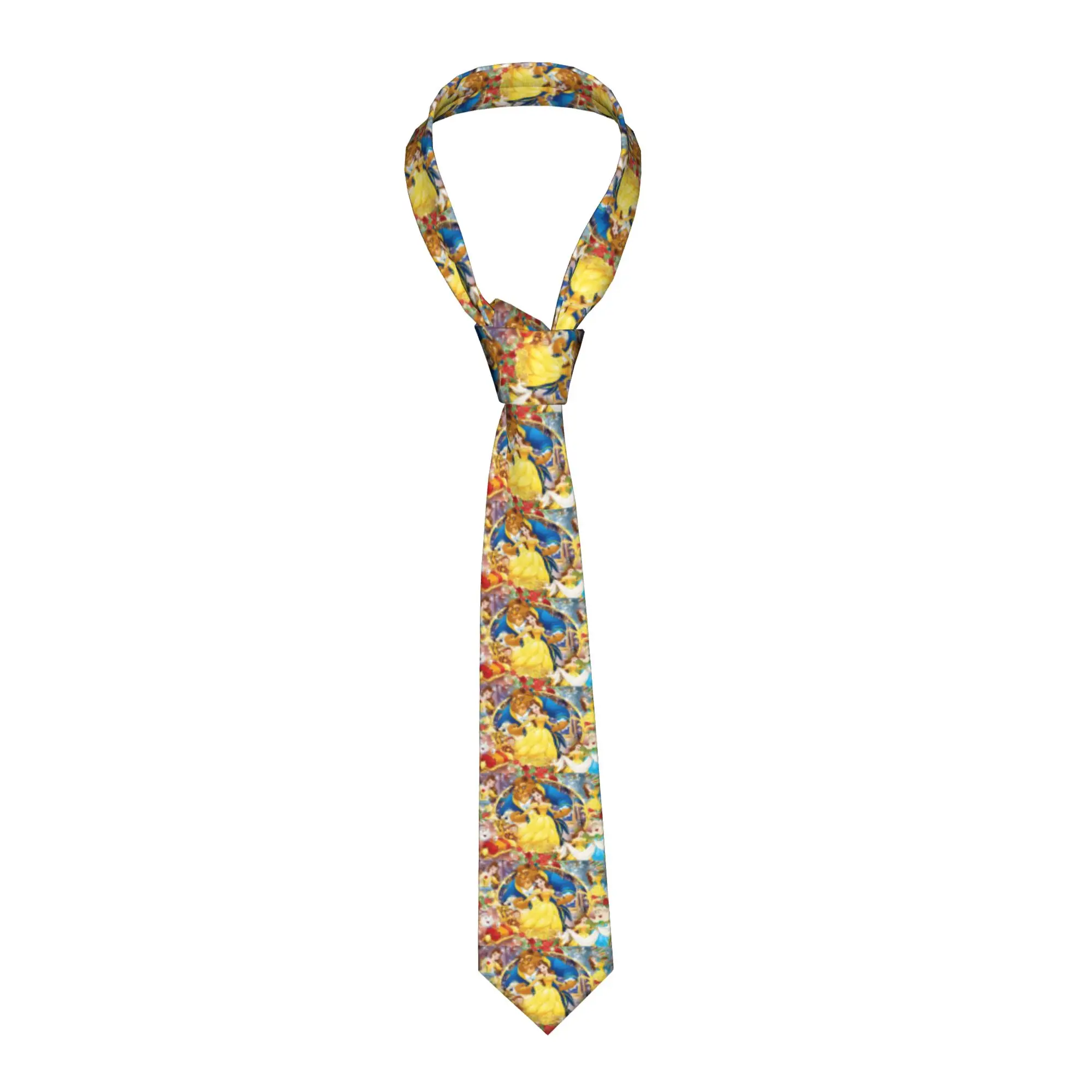 

Формальные галстуки «Красавица и Чудовище» для мужчин, на заказ, из шелка, романтические, в стиле фэнтези, с мотивами песен и танцев, для свадьбы, Gravatas