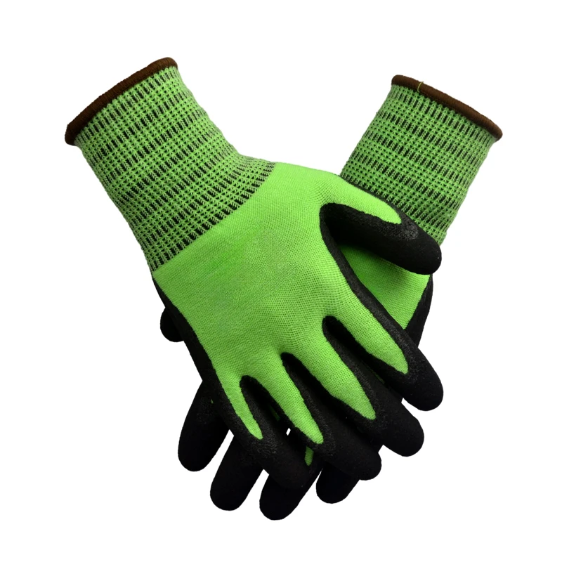 Cold Resistant Working Gloves-cold weather work gloves oil proof -10℃ Dipped Double-Layer Nitrile Matte Coating Outdoor Jobs