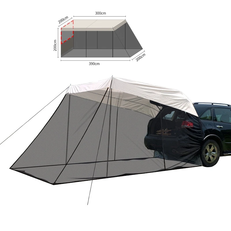 Camping Car Rear Tent Extension Sunshade Vehicle Trunk Side Awning Off-road Outdoor Mosquito Prevention Canopy Camping Tents