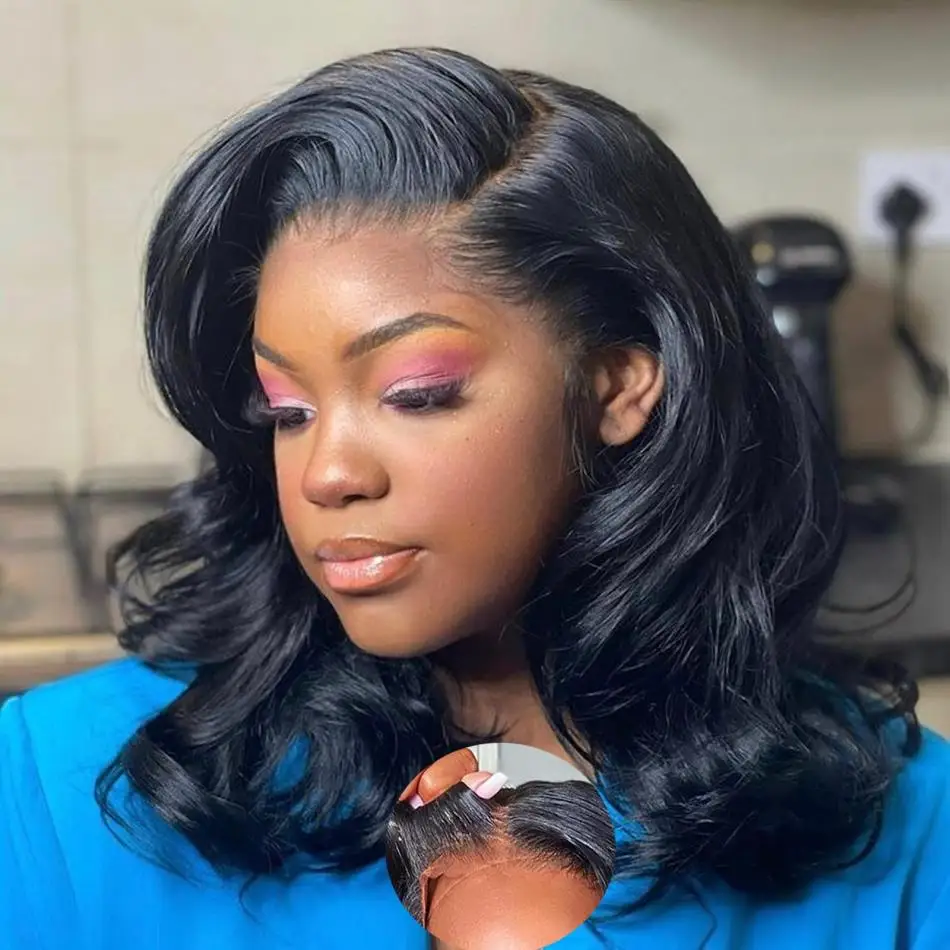 

Glueless Short Bob Wig Lace Front Wigs 4X4 Body wave Human Hair Closure Wigs 5X5 Hd Lace Frontal Wig Human Hair Hd Lace Wig