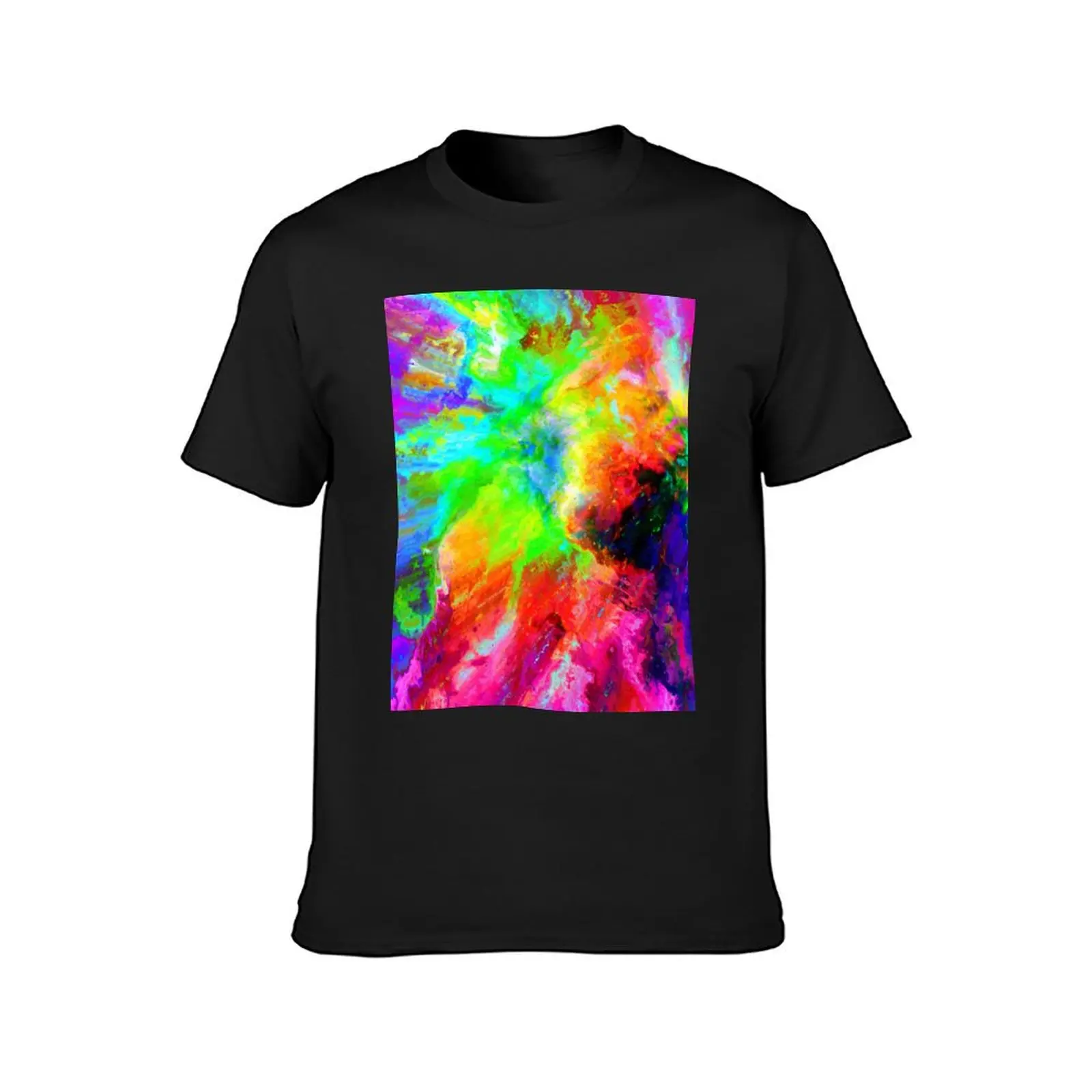 Rainbow Splatters T-Shirt vintage animal prinfor boys summer tops workout shirts for men