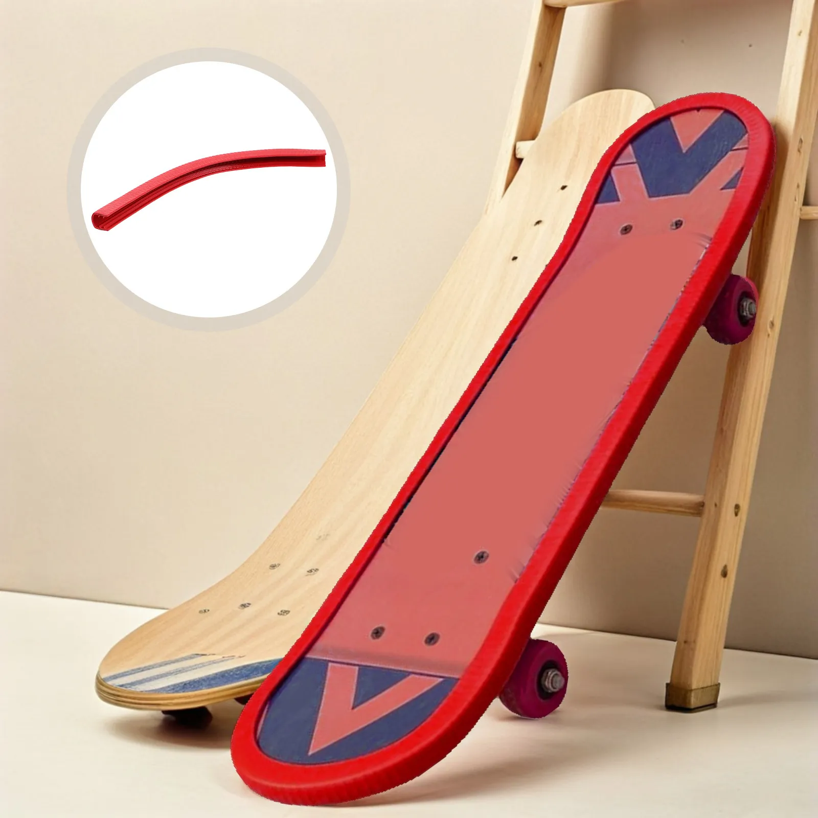 

Skateboard Bumper Guards Pack Soft Tpu Edge Protectors for Deck Sides Corner Cushioning Anti Scratch Skating Protective