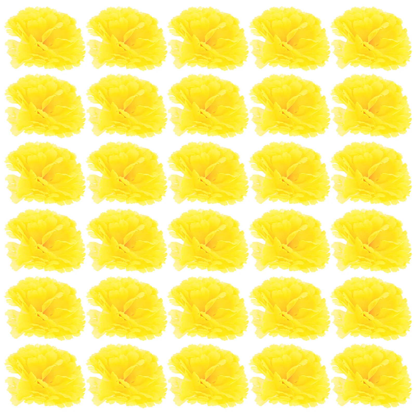 

50Pcs Marigold Flower Heads Artificial Fabric Simulation Floral Decoration for Wedding Diwali Home Decor DIY Wreath Garland