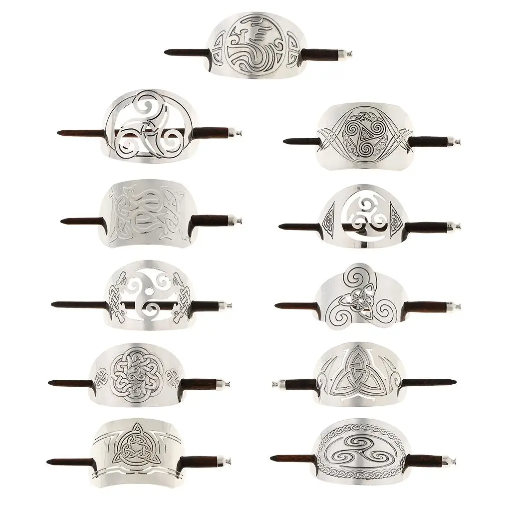 Carved Metal Hair Stick Retro Style Wooden Hairpin for Women Elegant Headwear for Wedding Hairstyles