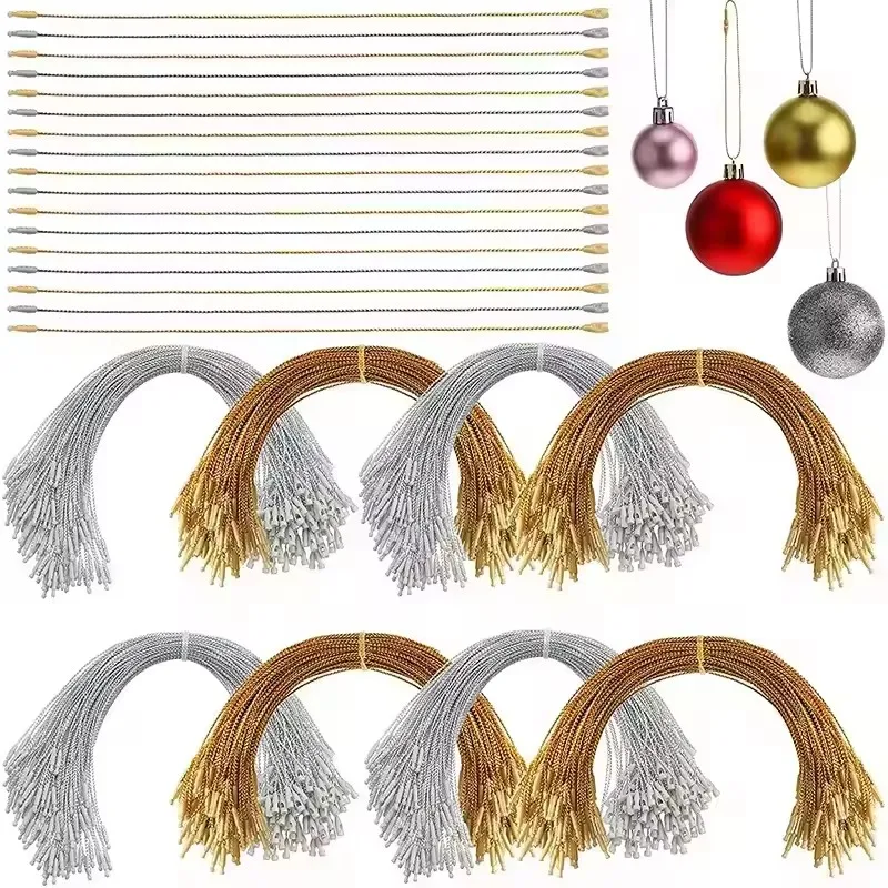 

100Pcs 20cm Polyester Strings for Christmas Pendants Xmas Tree Xmas Ball Tag Tool Christmas Drop Ornament Accessories